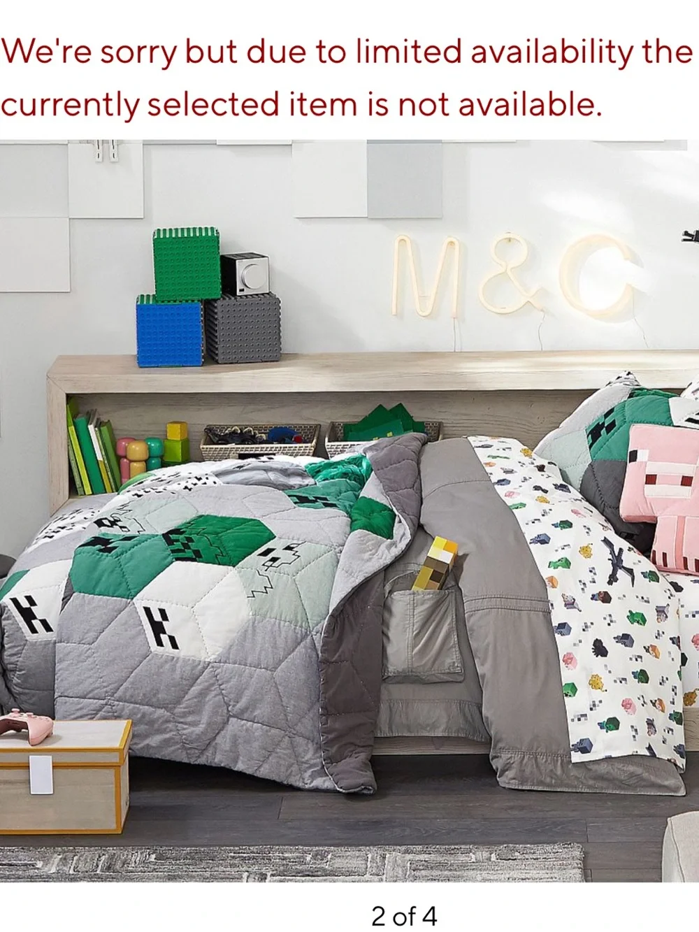 Pottery Barn Kids Cotton Cargo Duvet Cover, Full/Queen, Grey